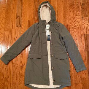 Abercrombie & Fitch Sherpa Lined Hooded Jacket Size: XS, Wind/Water Resistant